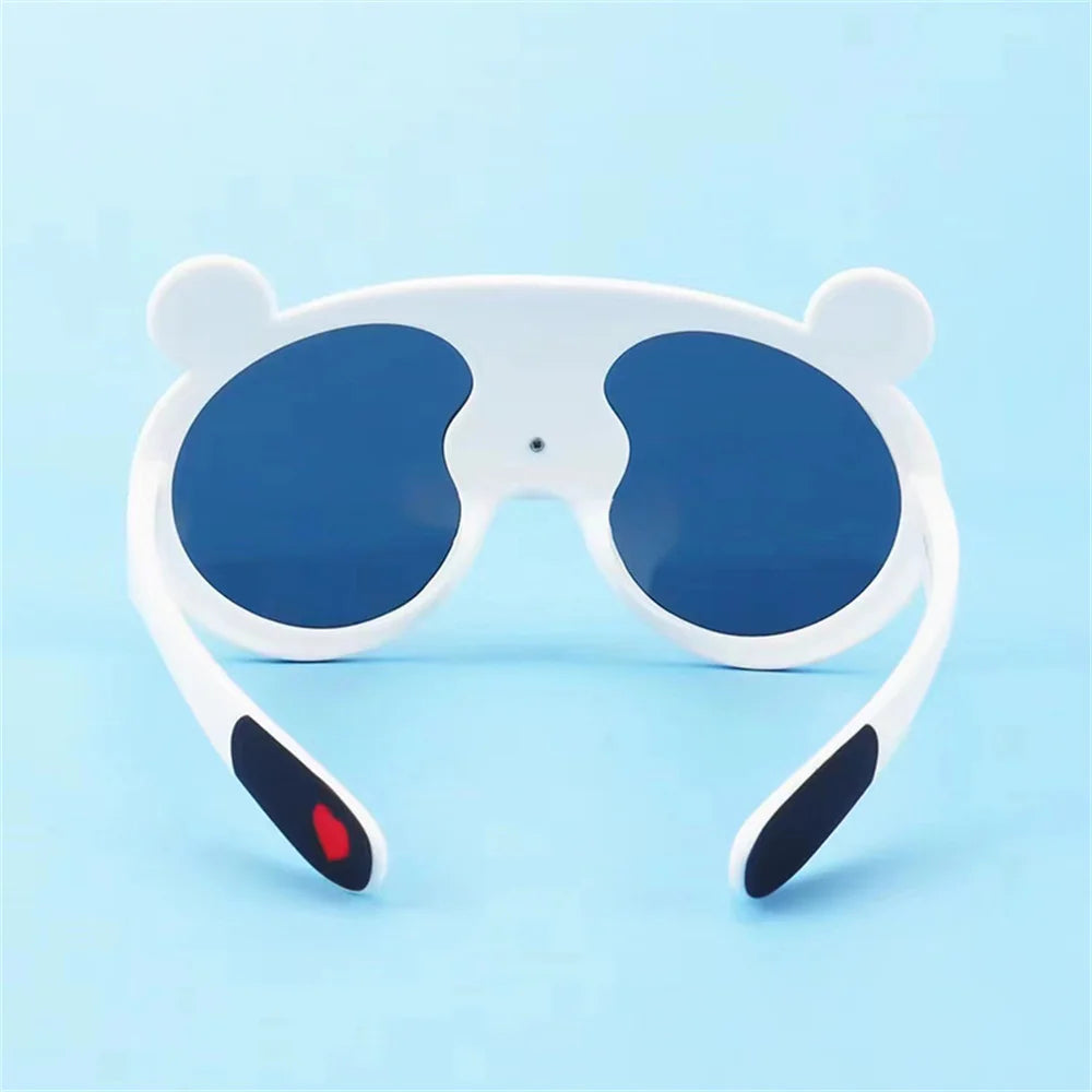 Lunettes de soleil de dessin animé pour enfants, Krasno-lunettes de soleil pour garçons et filles, protection extérieure en silicone, nuances UV400, cadeaux mignons