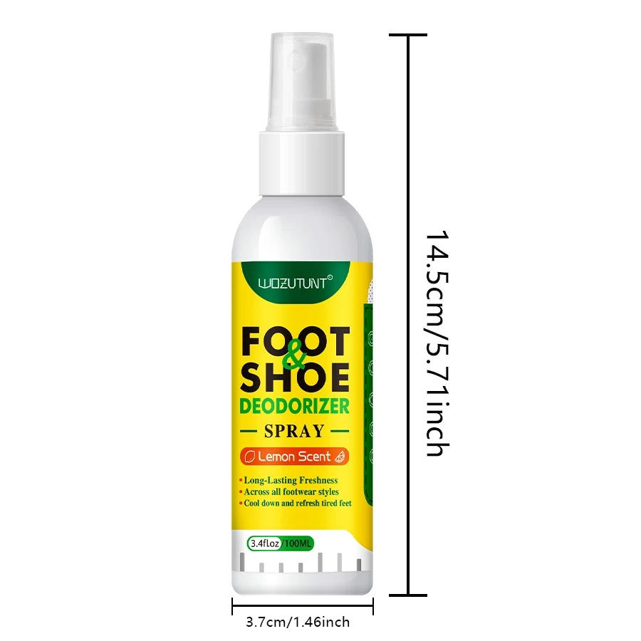 Spray désodorisant pour chaussures de pied, 100ml, parfum de citron, odeur de choc, élimination des déodorants Nemesis, antibactérien, rafraîchissant, désodorisant
