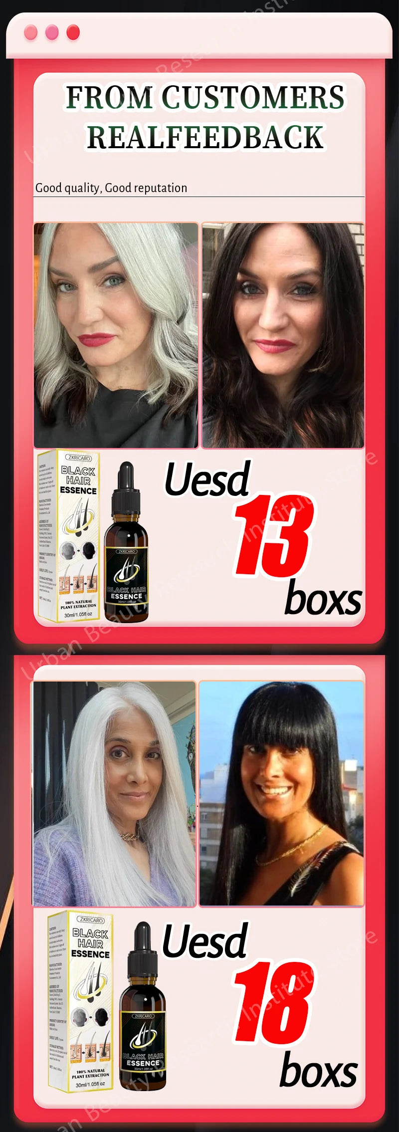 Réparer l'écologie originale des cheveux noirs