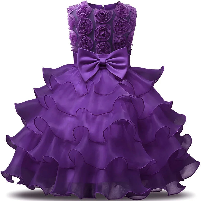 Robe de demoiselle d'honneur pour mariage, tenues d'anniversaire pour bébés filles de 2 à 8 ans, robes de première Communion pour enfants, vêtements de fête pour enfants