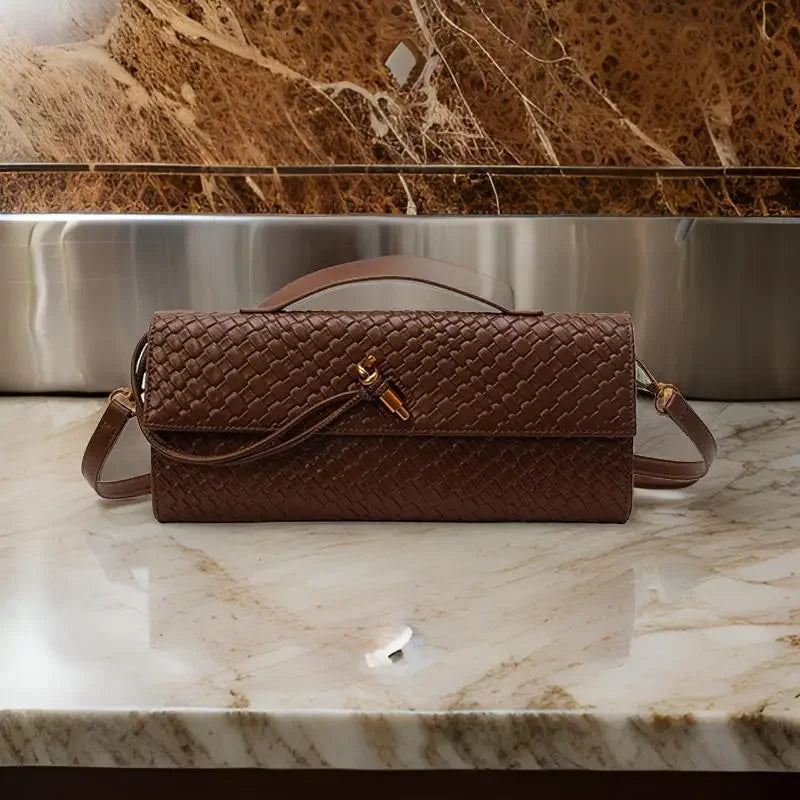 Elegant designer-inspired women's handbag - Luxury branded leather shoulder tote with optional shoulder strap 