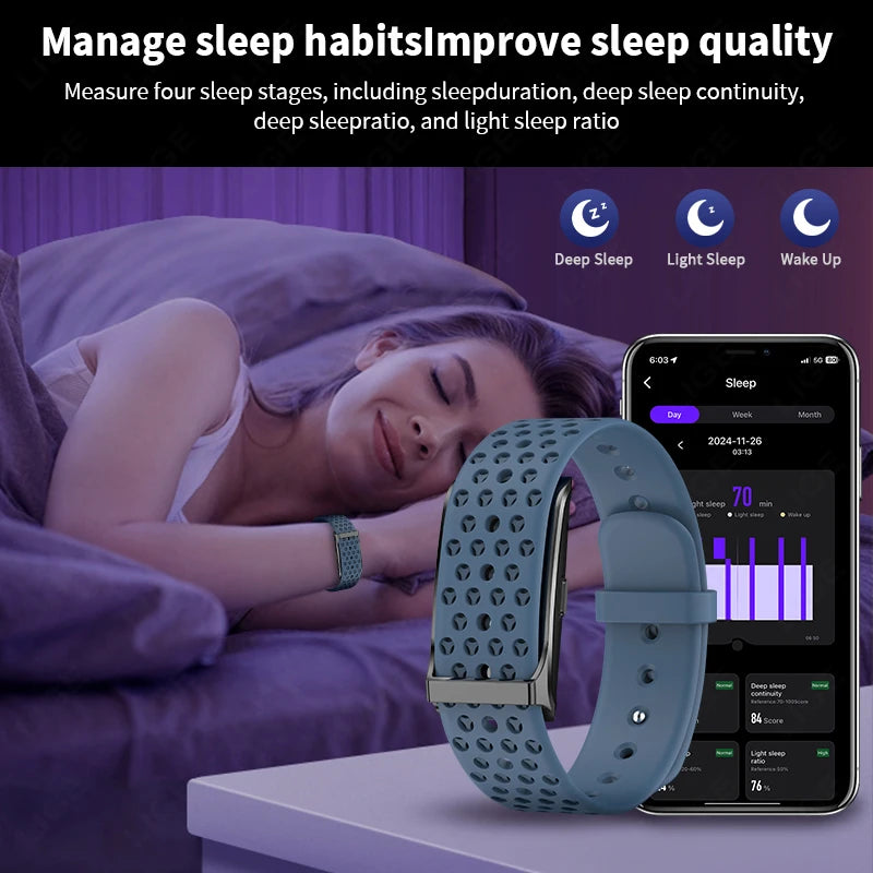 LIGE sans écran Bracelet intelligent fréquence cardiaque pression artérielle moniteur de sommeil podomètre sport Fitness Tracker hommes femmes Smartwatch 2025