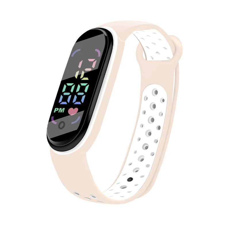 Montres numériques LED pour enfants, montre-bracelet en silicone pour garçons et filles, horloge de sport étanche, luxe, nouveau