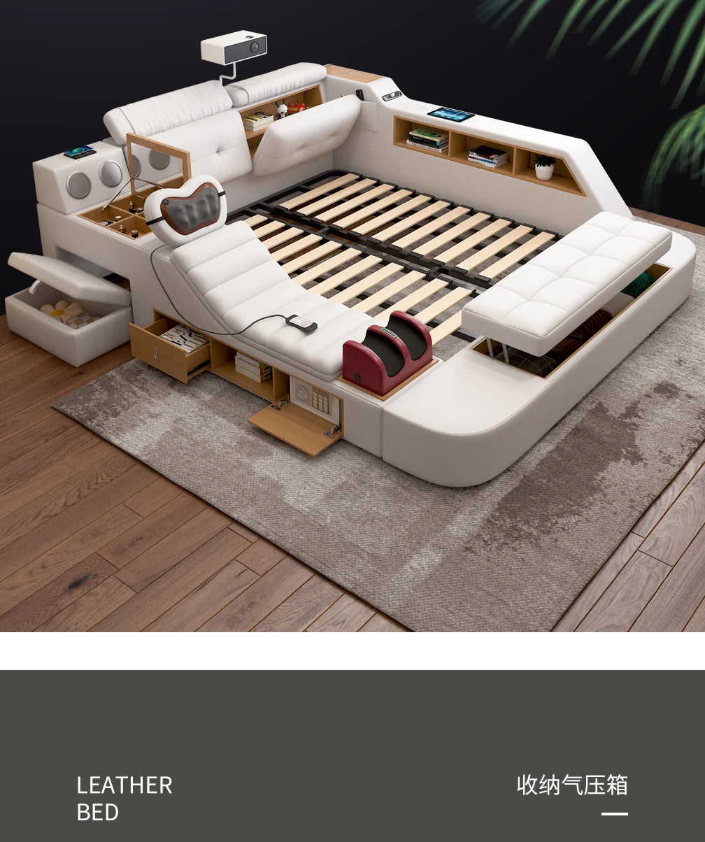 Lits minimalistes uniques lecture fantaisie King commodes de couchage lits Massage Muebles intelligents Para dortoir meubles de chambre