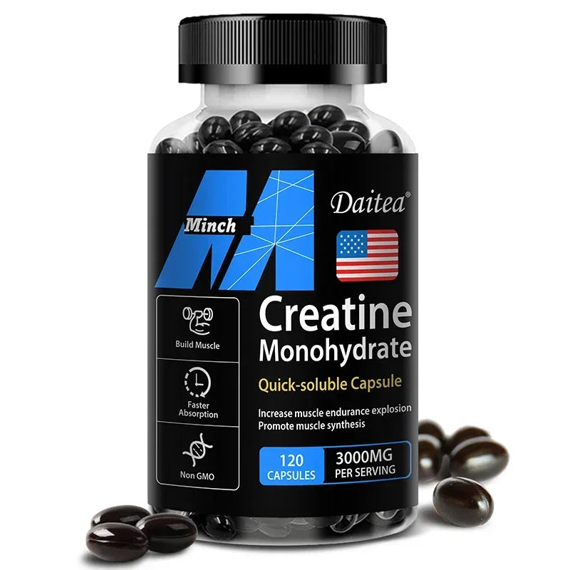 Créatine monohydrate - 3 000 mg par service, créatine pré-entraînement pour aider à construire les muscles, améliorer l'énergie et les performances