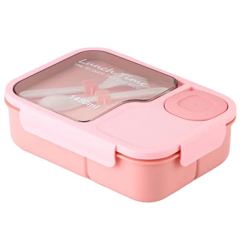 Bento Lunch Box for Kids Girls, Cartoon Students, Kawaii Cute Metropolitan, 3 Grid Sandwich, Snack Food Box, Special Canteen, Food Storage