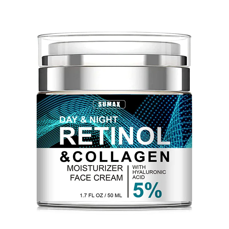 Crème pour le visage au rétinol, hydratante, raffermissante, éclaircissante, au collagène, à l'acide hyaluronique, produits de soins pour la peau, 50ml