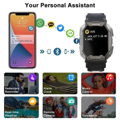Montre intelligente étanche IP68 Iko pour hommes, horloge intelligente de natation, sports de plein air, suivi de la condition physique, moniteur de santé, montre intelligente pour Android, IOS