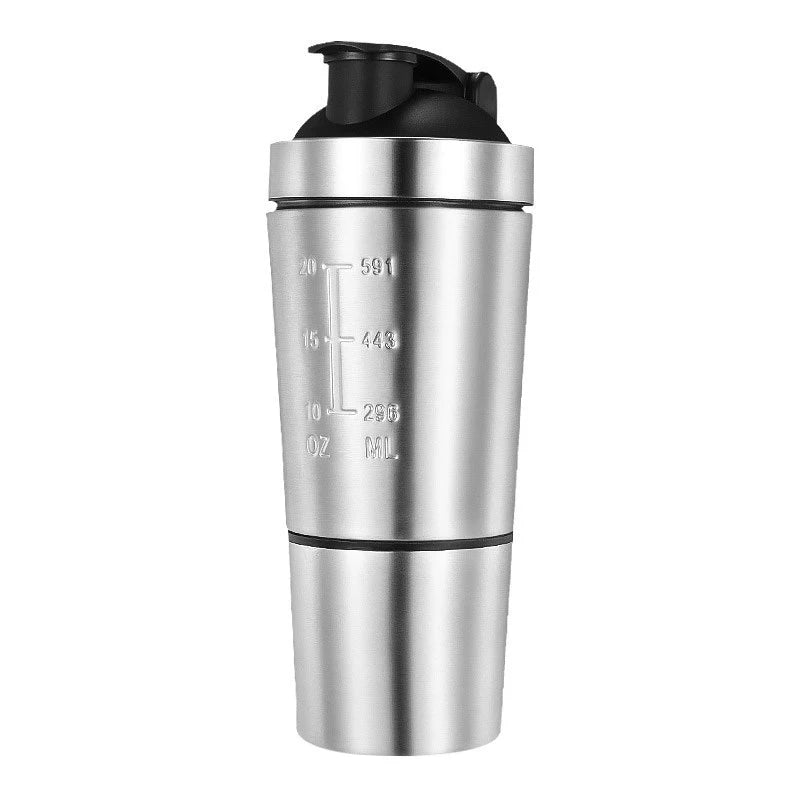Tasse de secoueur de protéines en acier inoxydable, tasse de sport de Fitness Portable, Shakers de Nutrition, bouteilles d'eau, tasse d'eau, Shakers portables