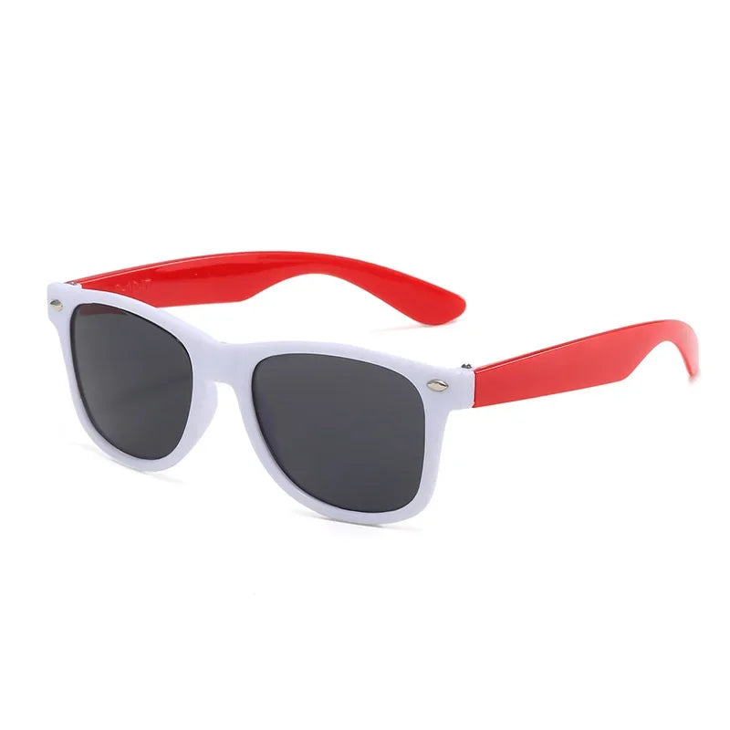 Lunettes de soleil à monture carrée pour garçons et filles, lunettes de soleil rétro pour enfants, protection UV extérieure, lunettes de soleil mignonnes