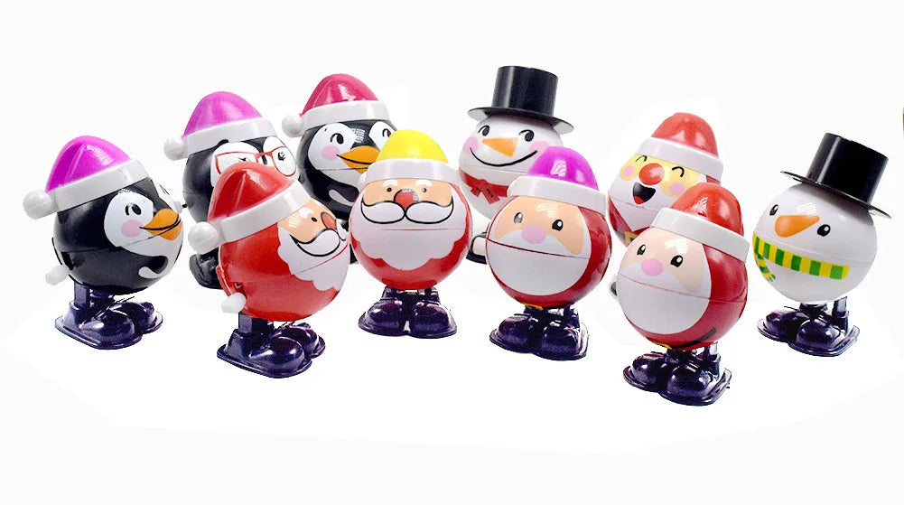 Jouets d'ornement de Noël pour enfants, père Noël sautant, wapiti, bonhomme de neige, fournitures de fête de la maternelle, cadeaux du Nouvel An