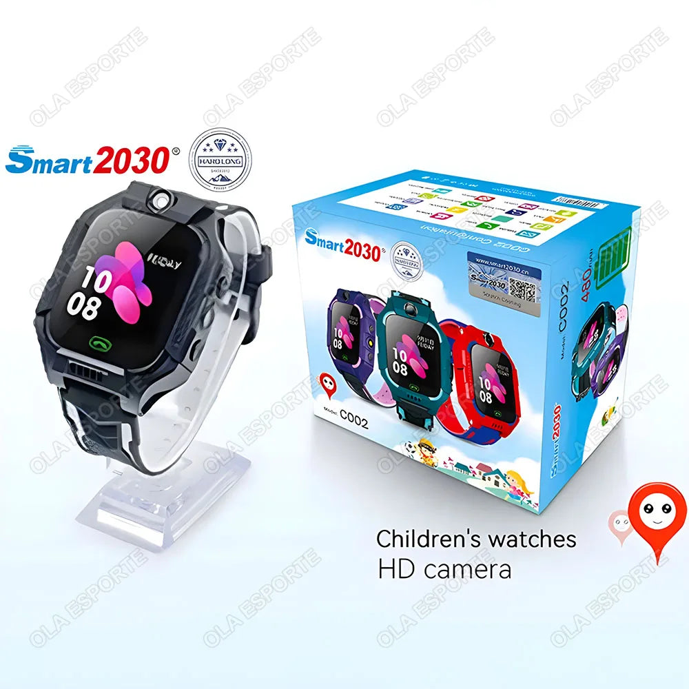 Enfants montre intelligente 2G SOS GPS localisation carte Sim appel montre intelligente caméra montre étanche cadeau pour Ios Android enfants cadeaux 2025