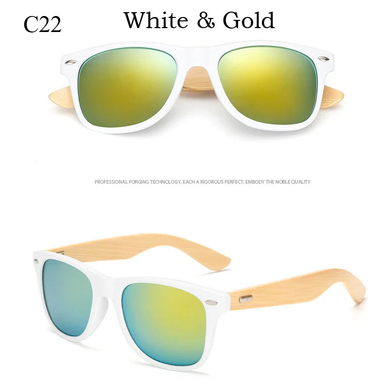 16 couleurs bambou lunettes de soleil hommes lunettes de soleil en bois femmes marque concepteur miroir Original bois lunettes de soleil rétro de sol masculino