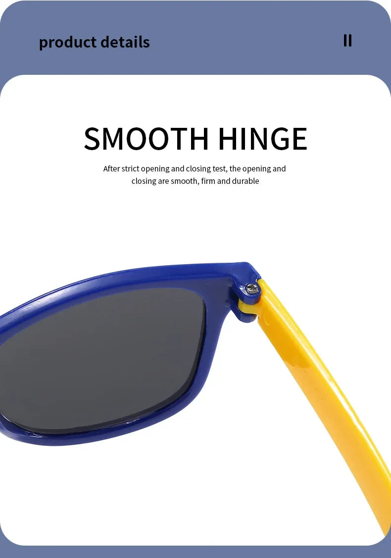 Lunettes de soleil à monture carrée pour garçons et filles, lunettes de soleil rétro pour enfants, protection UV extérieure, lunettes de soleil mignonnes