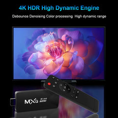 MXQMINI Smart Android Mini TV Stick Android 10 Quad Core Support 2.4G Wifi 4K HD TV Box H.265 Streaming décodeur intelligent
