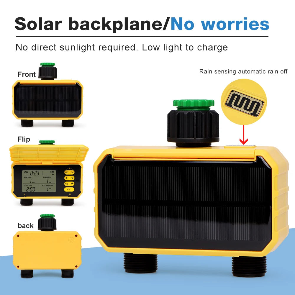 Solar Irrigation Synchronization Controller, Smart Existing System for Garden, Valve with Rain Sensor, WIFI