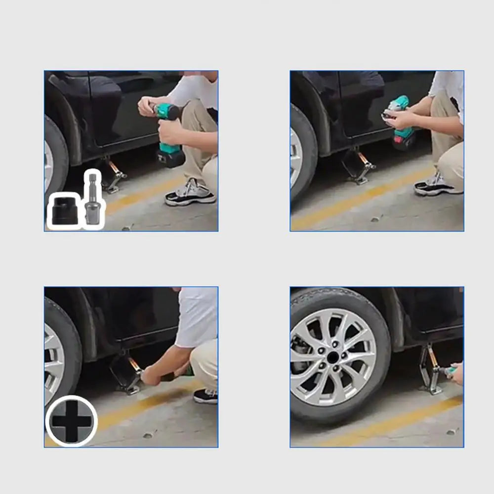 Adaptateur de cric de perceuse électrique, adaptateur de clé à chocs, prise de cric de réparation de voiture, entretien du véhicule, outil de levage, équipement d'économie de travail