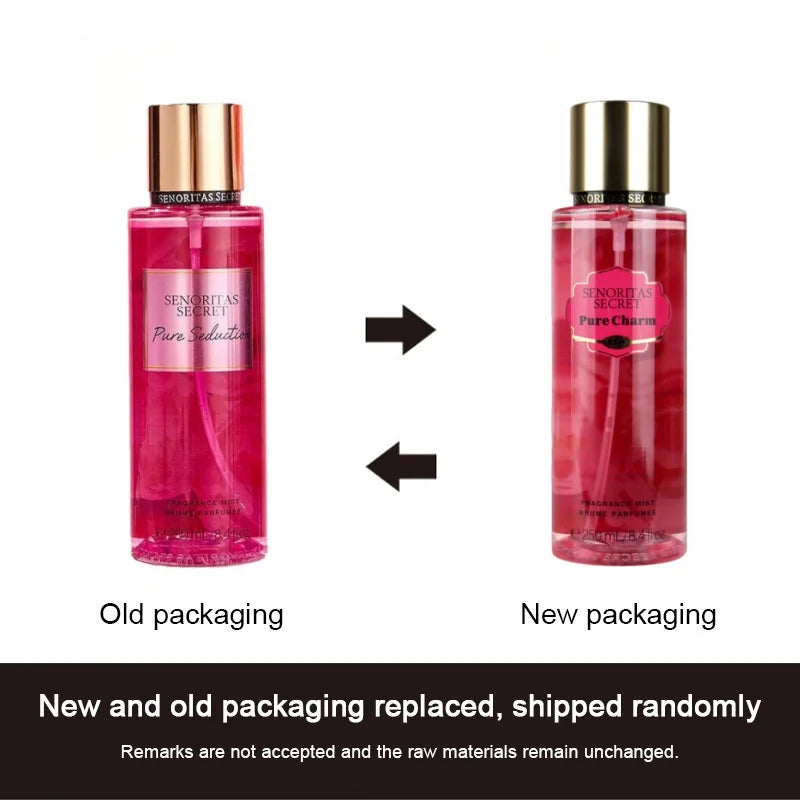 Sexuellement secret pour femme, parfum de fruits, brumisateur, breloque longue durée, parfum en porcelaine, vaporisateur pour le corps, désodorisant, 250ml