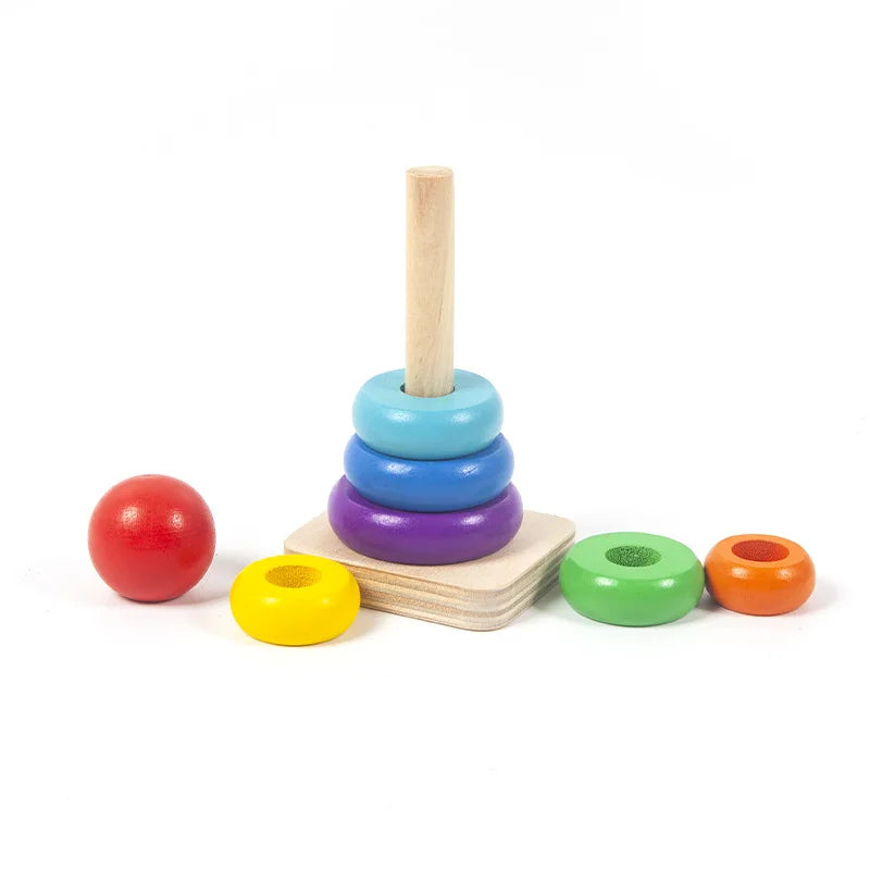 Jouets Montessori en bois pour enfants, jouets de tri et d'empilage en bois, Girt pour filles et garçons, jouets éducatifs précoces en forme de couleur pour les tout-petits