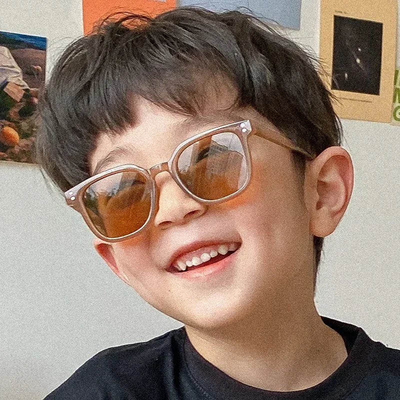 Lunettes de soleil pour enfants Vintage carré UV400 lunettes de soleil en plein air mignon fille garçon mode lunettes Protection classique enfants lunettes de soleil