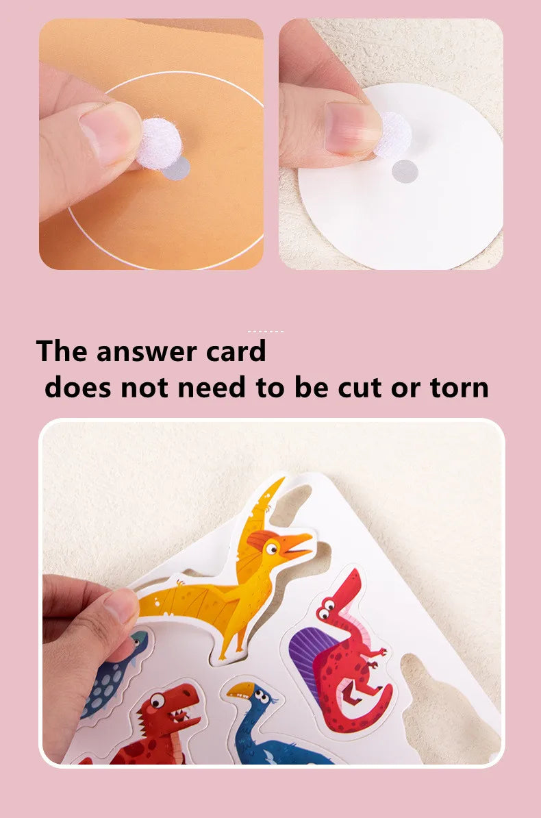 Autocollant livre silencieux Puzzles jeu jouets éducatifs enfants à plusieurs reprises carte occupée pâte correspondant Cognition bébé début Montessori jouet