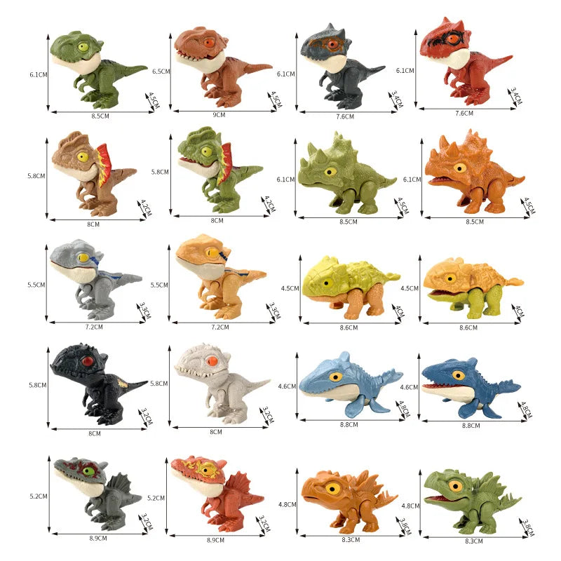 Jouets de dinosaure à doigt pour enfants, Mini modèle d'animaux de tyrannosaure créatifs et amusants, jouet d'interaction pour enfants, cadeaux
