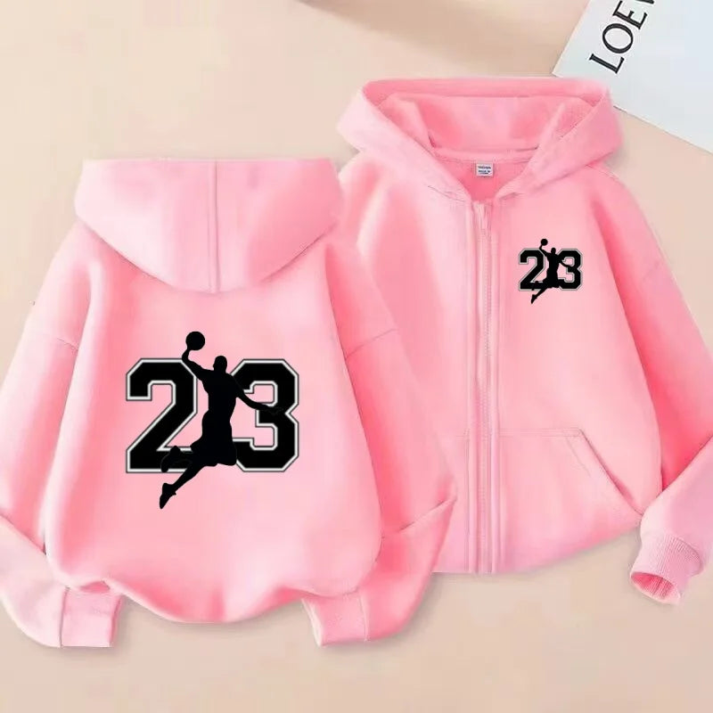 Sporty zip-up hoodies, fashionable casual jackets and warm tops for autumn and winter, suitable for boys and girls aged 3 to 12 years