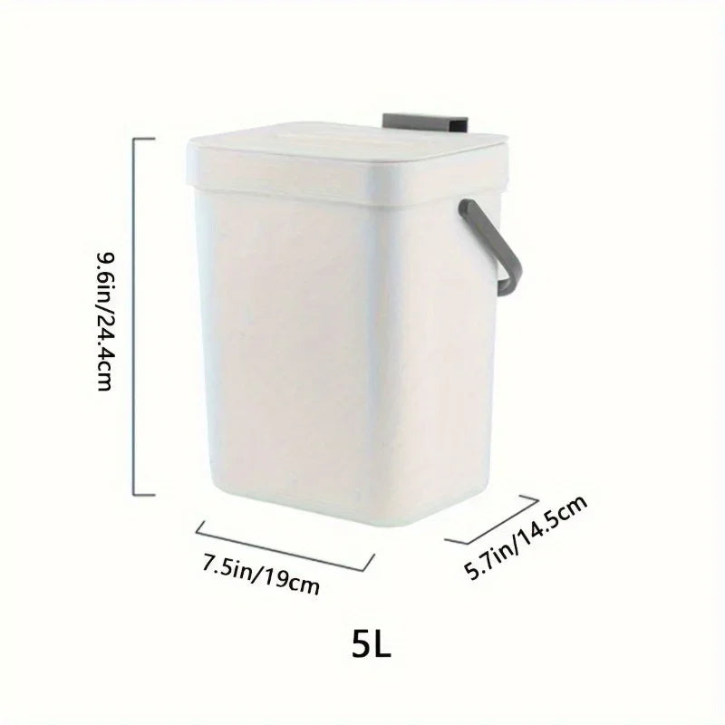 Poubelle de cuisine, petit poubelle de compost de comptoir avec couvercle, récipient de sucettes alimentaires sans odeur, poubelle murale