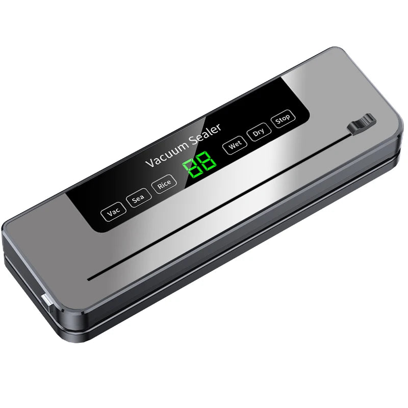 Scelleuse sous vide électrique, coupe intégrée, cuisine, stockage des aliments, bouton tactile, Machine sous vide pour emballage de scellage des aliments secs/humides