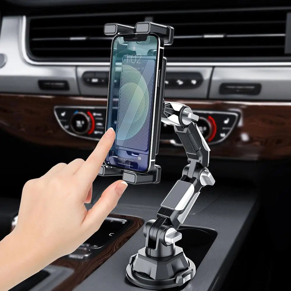 Support de téléphone portable magnétique pour voiture, rotation à 360 degrés, bras réglable, support de verre universel pour tablette et téléphone pour iPad Pro