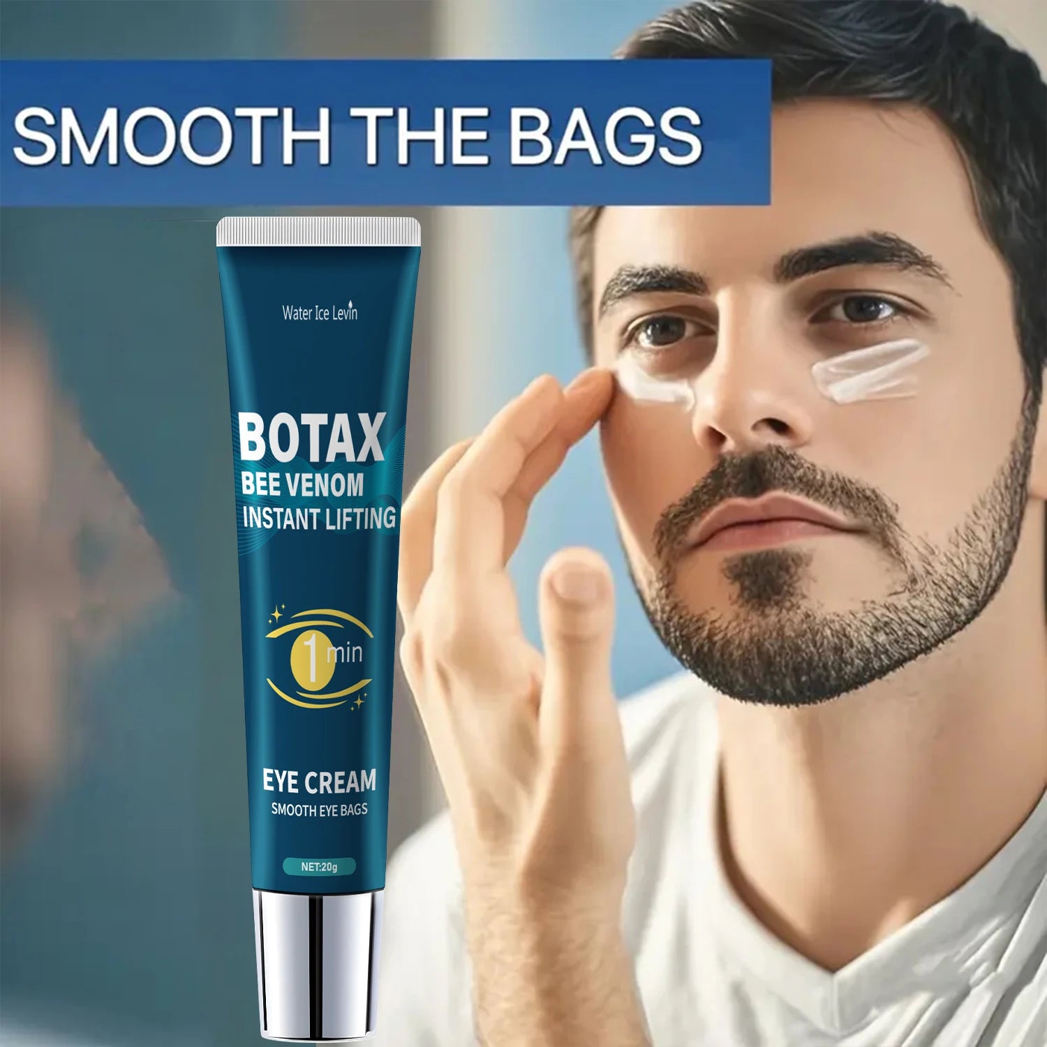 Gel raffermissant pour les yeux, estompe les ridules, contient la caféine, le rétinol et l'acide hyaluronique, hydrate et raffermit la peau, sans alcool