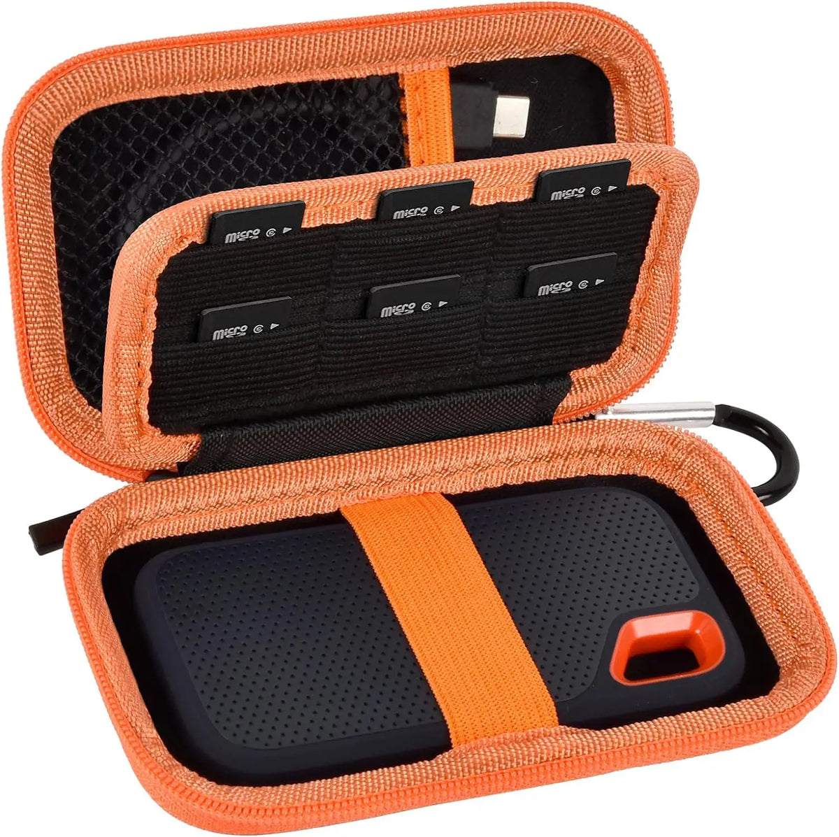 Étui Compatible avec SanDisk 1 To 2 To 4 To 500 Go/pour disque dur externe SSD PRO Extreme Portable, carte mémoire SD SDXC