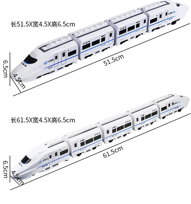 Train ferroviaire à grande vitesse pour enfants, jouet de voiture électrique, modèle de lumière sonore, jouets éducatifs pour garçons et filles, cadeau