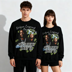 Sweat à capuche à col rond pour femmes et adultes, chemise numérique surdimensionnée, style Hip Hop, Punk Y2k, automne/hiver 25/26, pour adultes et enfants, même Style