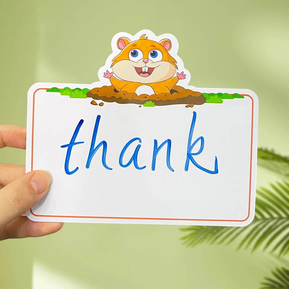 Cartes volantes effaçables à sec, cartes vierges, jeu Swat pour la maternelle, jouets éducatifs Montessori, carte d'apprentissage DIY, outils pédagogiques