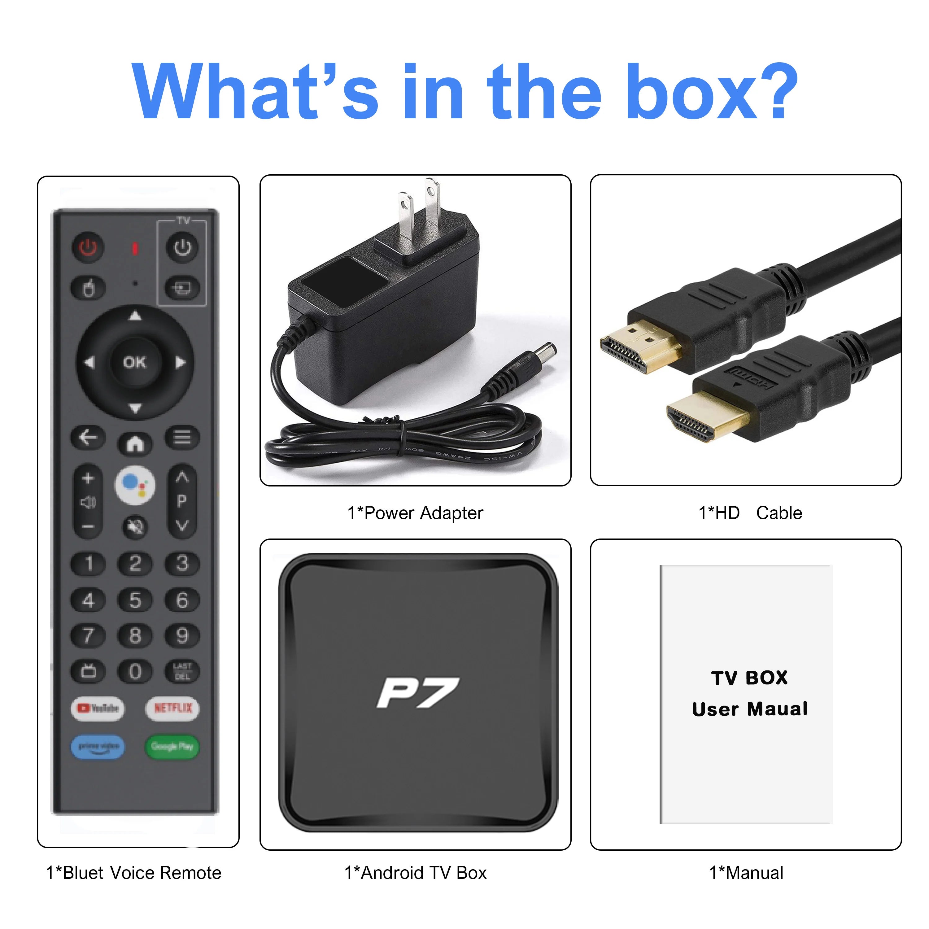 Boîtier TV intelligent Android 12.0 P7 original, Allwinner H618, 4K, double WiFi 2.4/5G, assistant vocal ATV, lecteur multimédia Android, décodeur