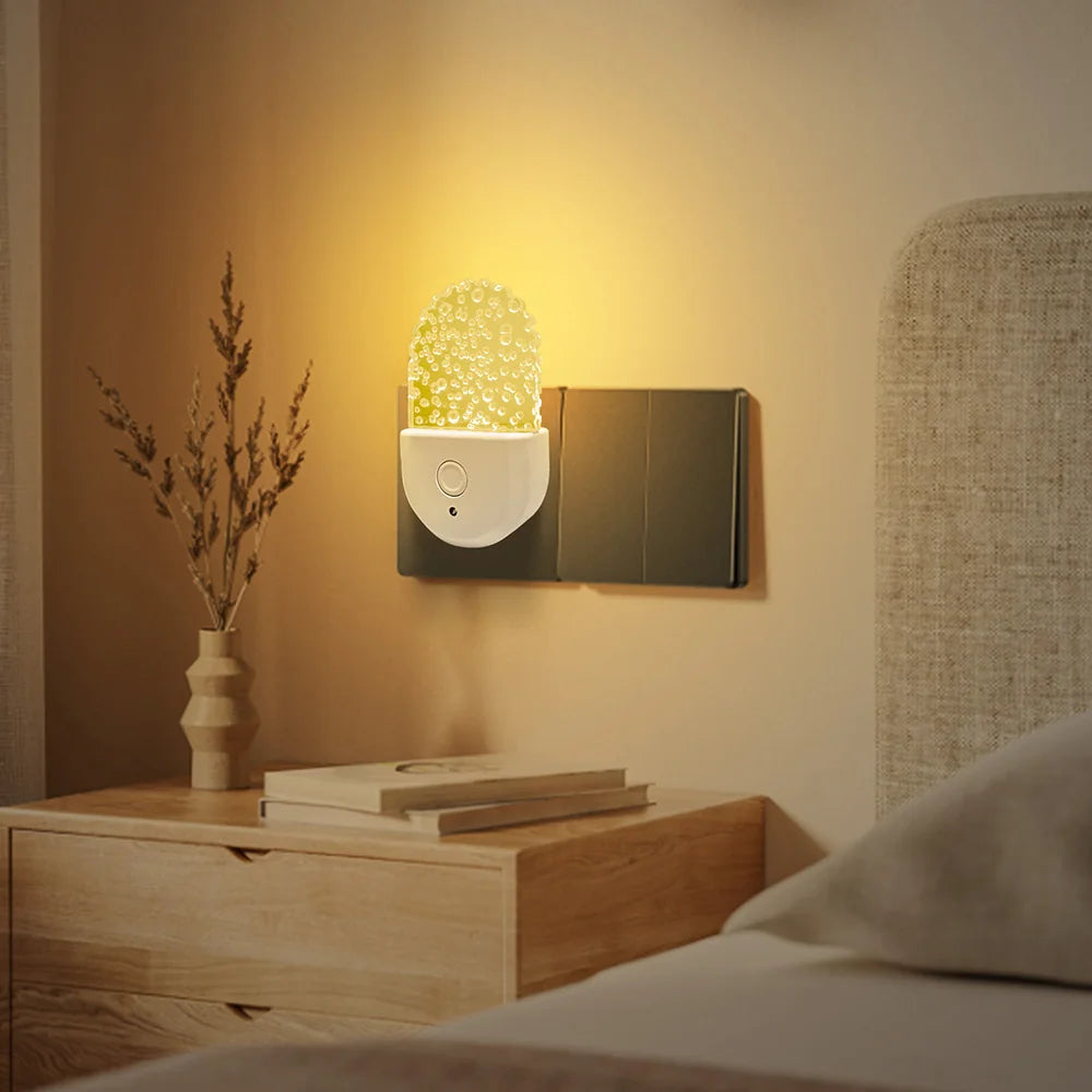Veilleuses à brancher dans le mur, veilleuse à couleur changeante pour enfants, veilleuse LED RGB avec capteur du crépuscule à l'aube pour chambre d'enfants