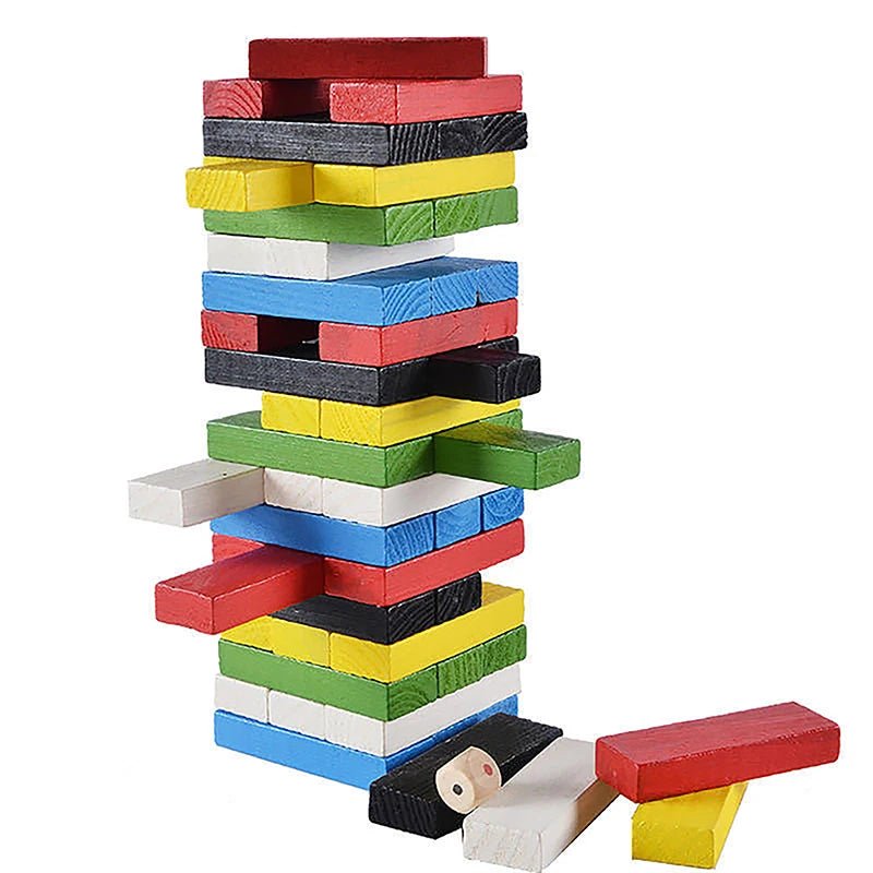 Jeu de société coule parent-enfant, puzzle en bois massif, tour à empiler haute, nuits de dessin pour enfants