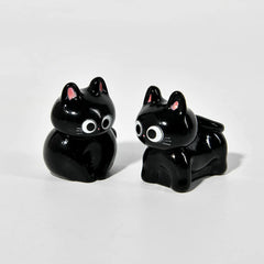 Cartoon resin cat figurine, mini kitten, tilted head, home decorations, small creative figurines for car and desk mounting