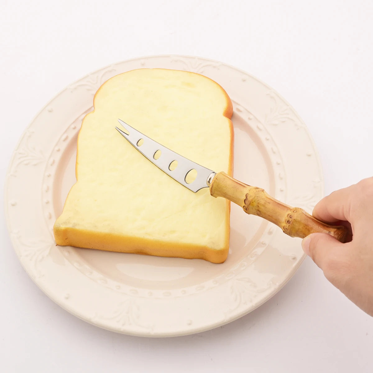 Ensemble de couteaux à fromage en bambou, couverts à fromage, trancheur de fromage en acier inoxydable, Mini couteau couteau à beurre, spatule fourchette outils de cuisine