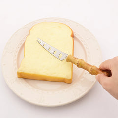 Ensemble de couteaux à fromage en bambou, couverts à fromage, trancheur de fromage en acier inoxydable, Mini couteau couteau à beurre, spatule fourchette outils de cuisine