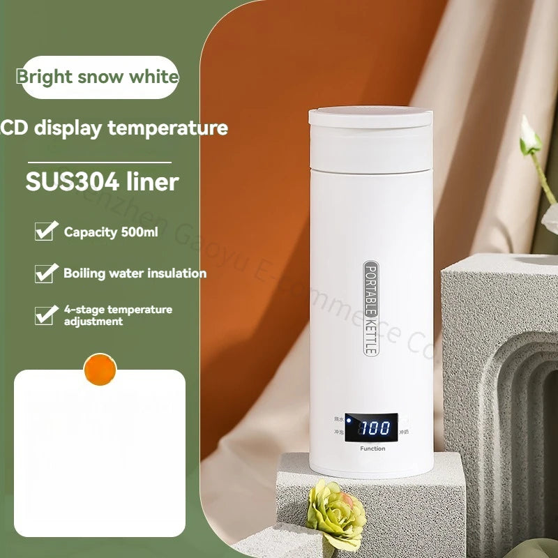 New Portable Travel Kettle – Water Cup for Business Trips, Hotels, Dorms – Explosion-Proof Constant Temperature Hot Kettle