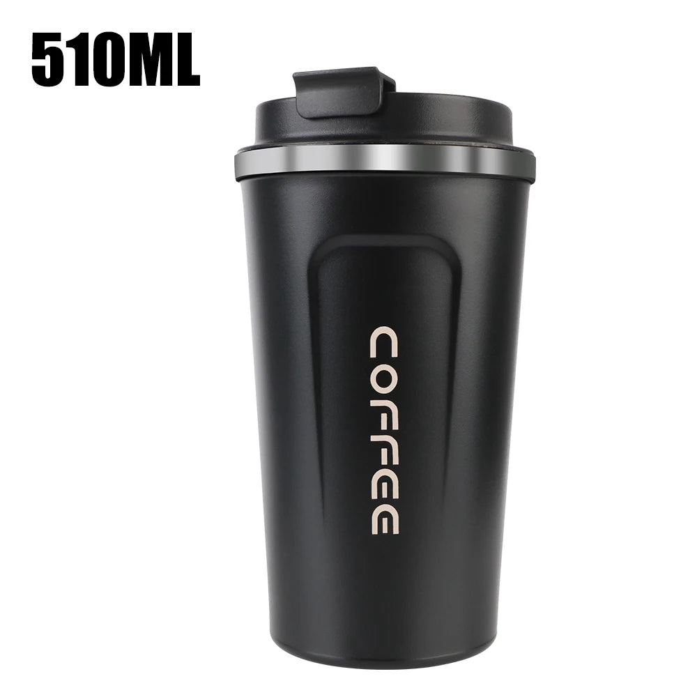Tasse Thermos de voiture Thermo café pour thé eau café anti-fuite tasse Thermo de voyage tasse à café 380/510ML Double acier inoxydable