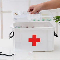 Trousse de premiers secours, boîte de rangement de médicaments, boîte d'urgence Portable, boîtes à médicaments domestiques à Double couche, Kit médical, organisateur de rangement
