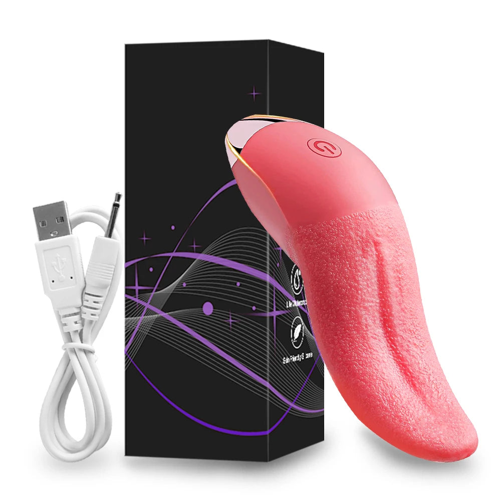 Vibromasseur puissant pour lécher la langue, jouet sexuel pour adulte pour femmes, Masturbation féminine, point G, stimulateur de mamelon, vagin et Clitoris