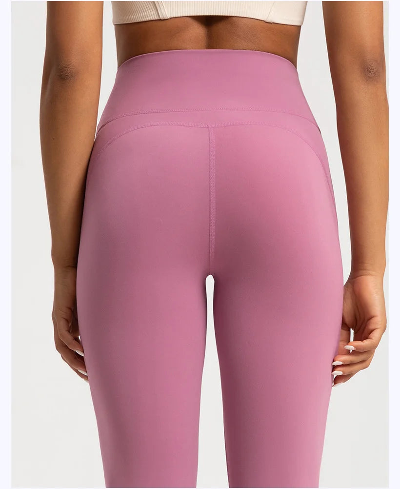 Premium Yoga Leggings, High-Waisted Slim Yoga Pants, Wide-Leg Breathable Bottoms, Casual Gym Sport Bell Leggings for Women