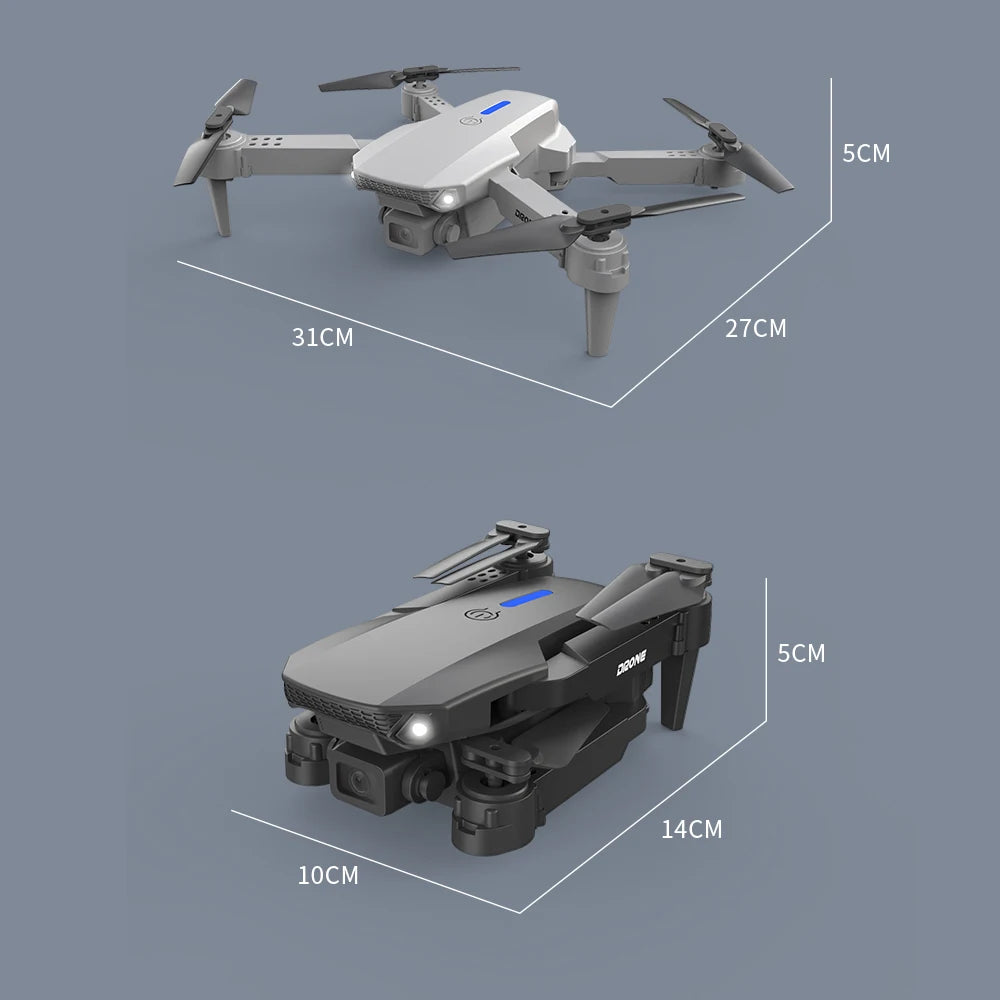 2025 E88 Pro Drone professionnel HD 4K RC avion double caméra localisation du flux optique RC quadrirotor avion hélicoptère garçon jouet