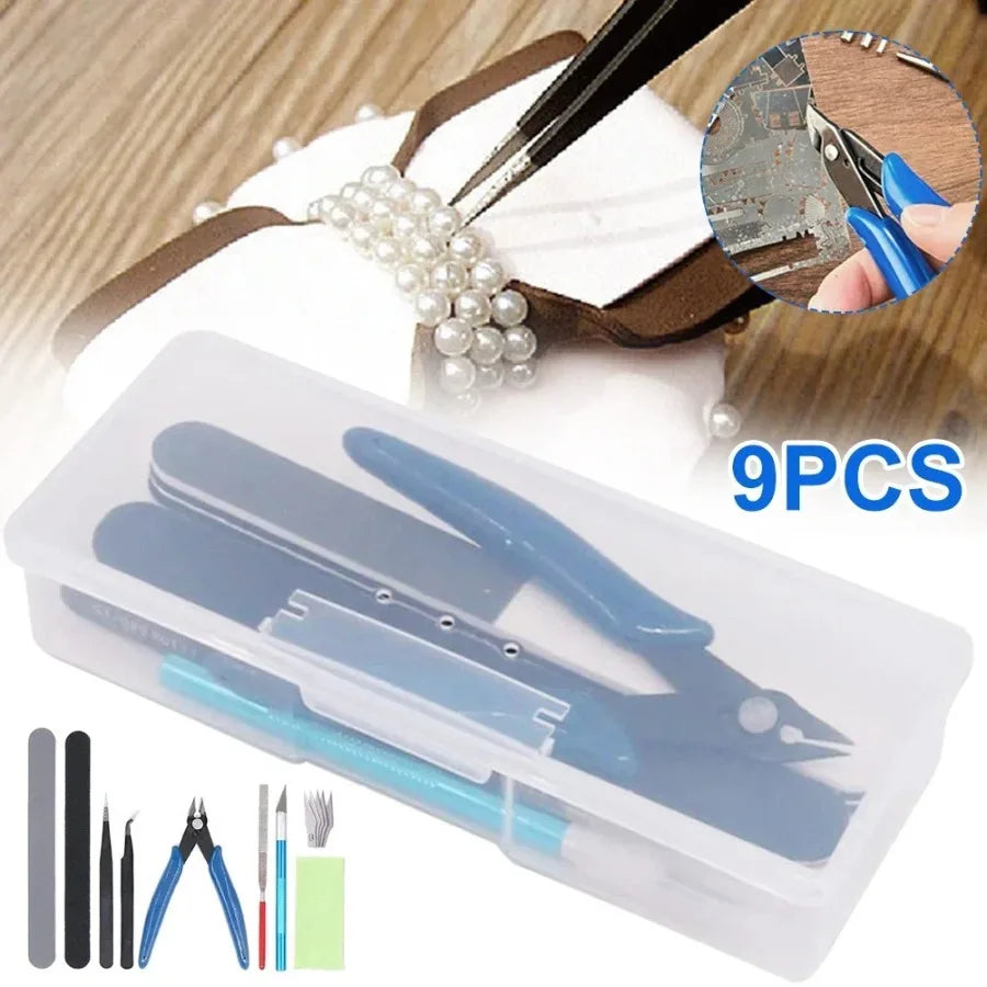 Modèle outils de base artisanat bricolage modèle de voiture passe-temps bâtiment réparation outil d'assemblage débutant ciseaux faits à la main pince à épiler