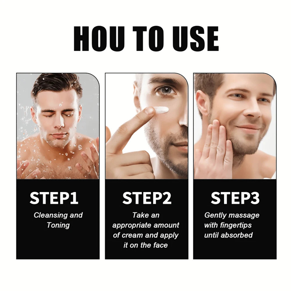 Crème hydratante pour le visage au rétinol pour hommes, Anti-rides, vieillissement, hydratant, rétrécit les Pores, blanchissant, lisse