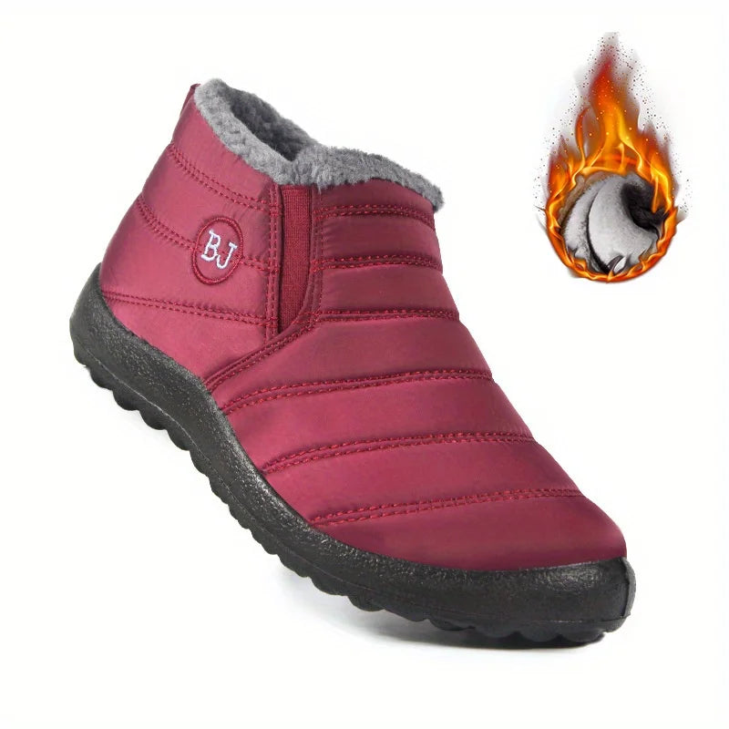 Chaussures de neige chaudes imperméables et antidérapantes pour femmes, chaussures de randonnée basses confortables